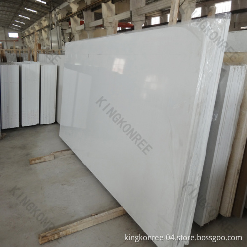 Pure White Polyester Resin Artificial Quartz Stone Slabs